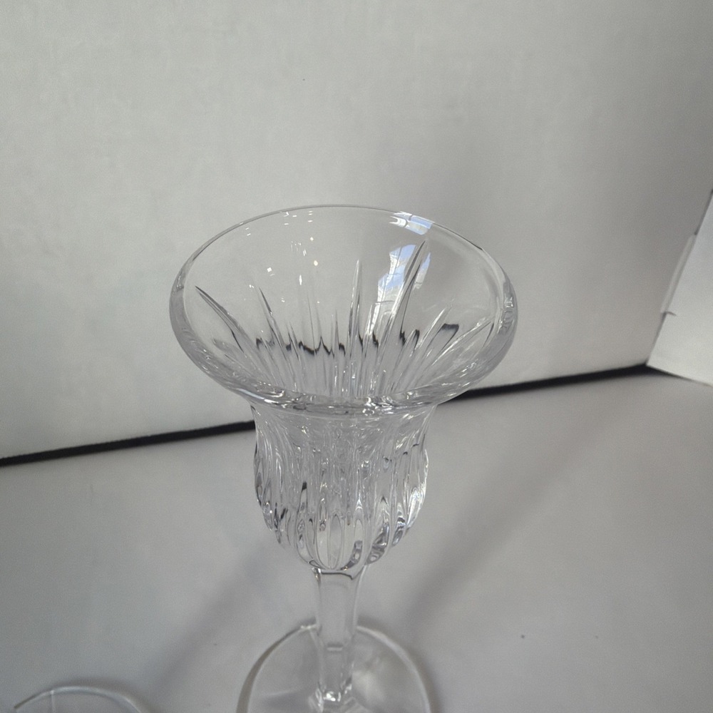 New Pair Mikasa Icicles Crystal Glass Candlesticks Candle Holders 8" tall - Picture 3 of 5